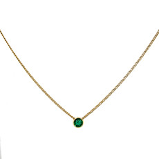 OCEANIA Gold Sliding Emerald Necklace