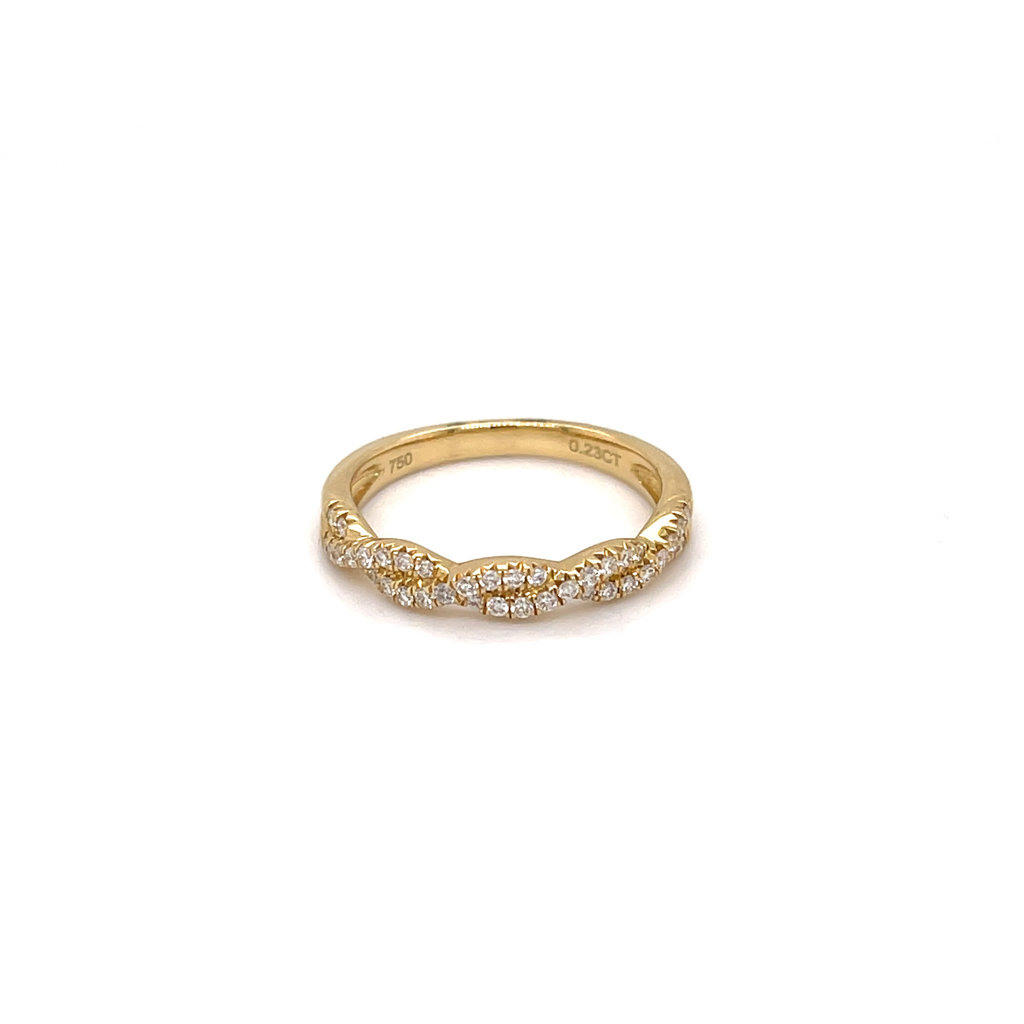 LILA Gold Noora Twist Diamond Ring 0.23ct