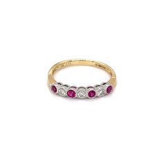 OCEANIA Gold Ruby and Diamond Ara Ring 0.40ct