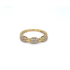 GATSBY Gold Trinity Diamond Cluster Ring 0.21ct