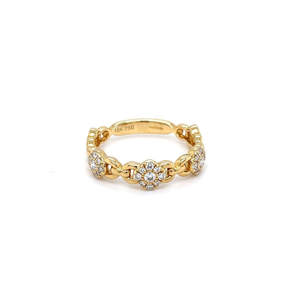 BLOSSOM Gold  Diamond Lara Ring 0.22ct