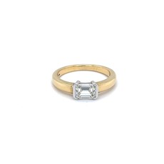 BLOSSOM Gold Emerald Cut Diamond Riana Ring 0.82ct