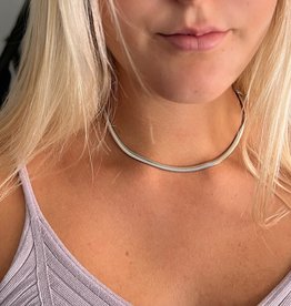 Silver Claudia Snake Necklace