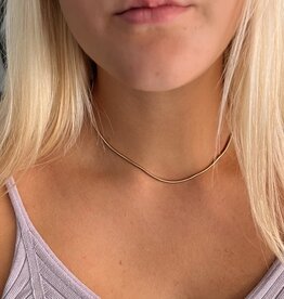 LILA Gold Magnolia Snake Chain Necklace