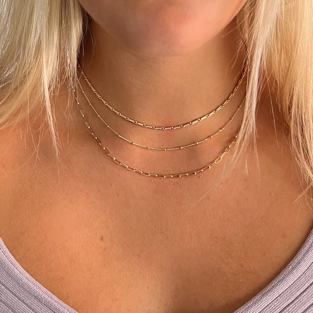 LILA Silver Jasmine Curb Necklace
