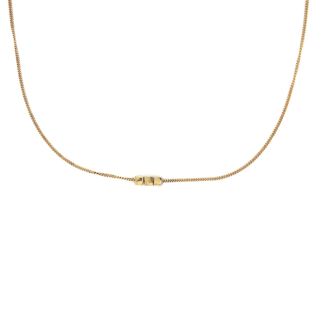 Gold Cube Necklace