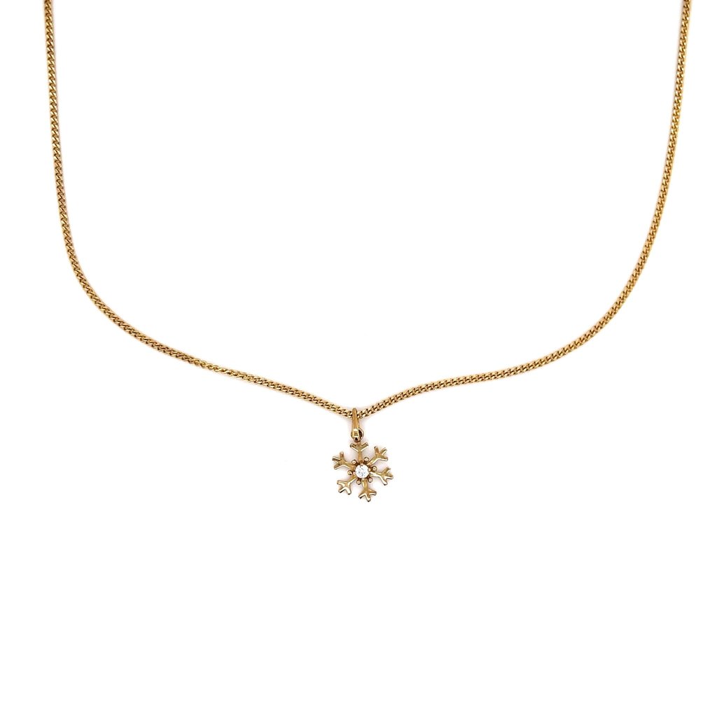 DARCY Gold Snowflake Necklace