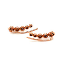 GATSBY Rose Gold Pave Diamond Climber Earrings