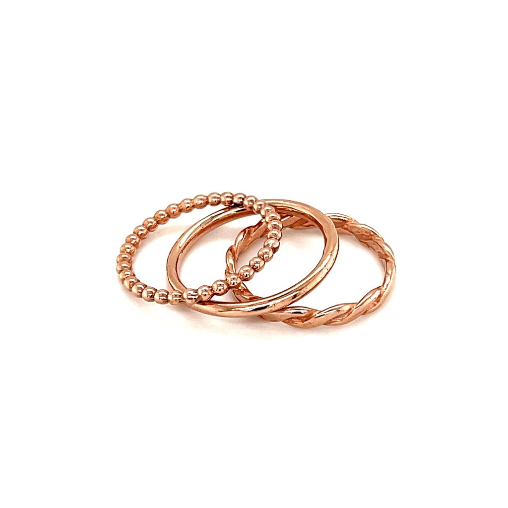 LILA Rose Gold Entwine Stacking Ring