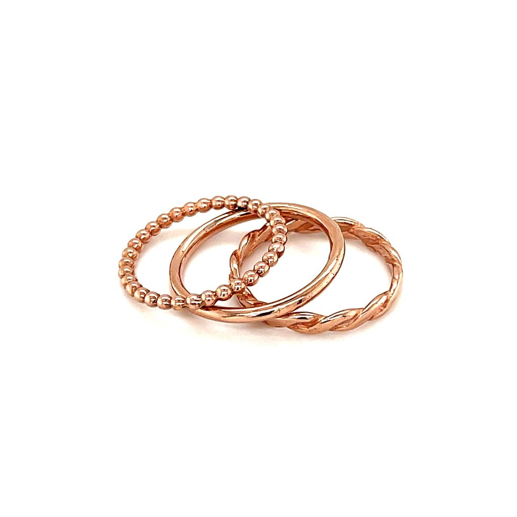DAISY Rose Gold Sheen Stacking Ring Joulberry