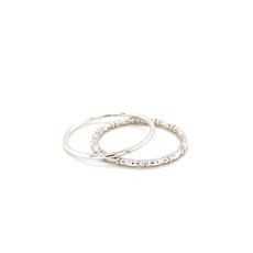 LILA Silver Sheen Slender Stacking Ring