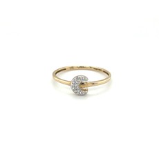 BLOSSOM Gold Frankie Diamond Moon Ring
