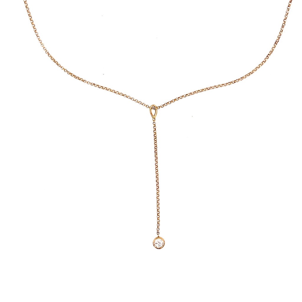 BLOSSOM Gold North Star Diamond Drop Necklace