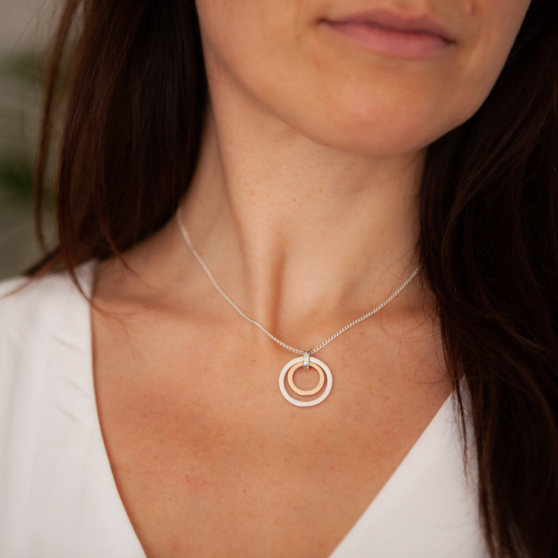 KENSINGTON Silver and Rose Gold In2you Necklace