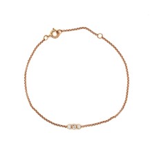 LILA Rose Gold Tri Diamond Bracelet