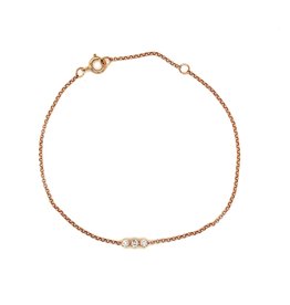 LILA Rose Gold Tri Diamond Bracelet