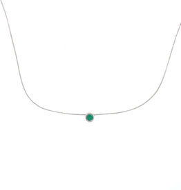 OCEANIA White Gold Emerald Elphine Necklace
