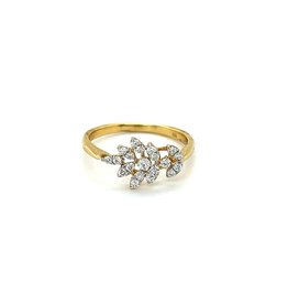 BLOSSOM Gold Diamond Ferne Ring