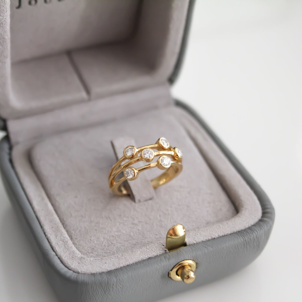 BLOSSOM Gold Moet Diamond Ring 0.38ct