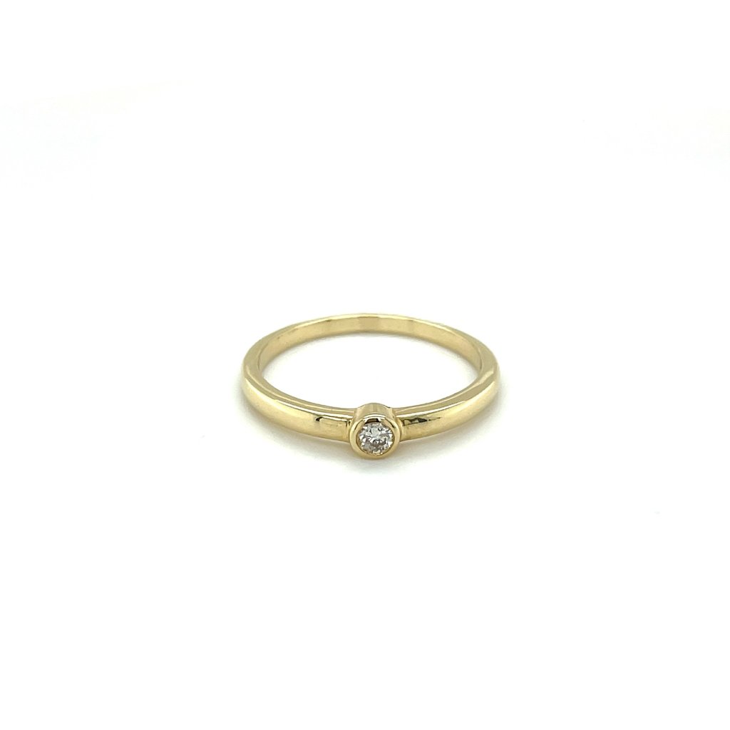 LILA Gold Brilliant Cut Diamond Lanna Ring