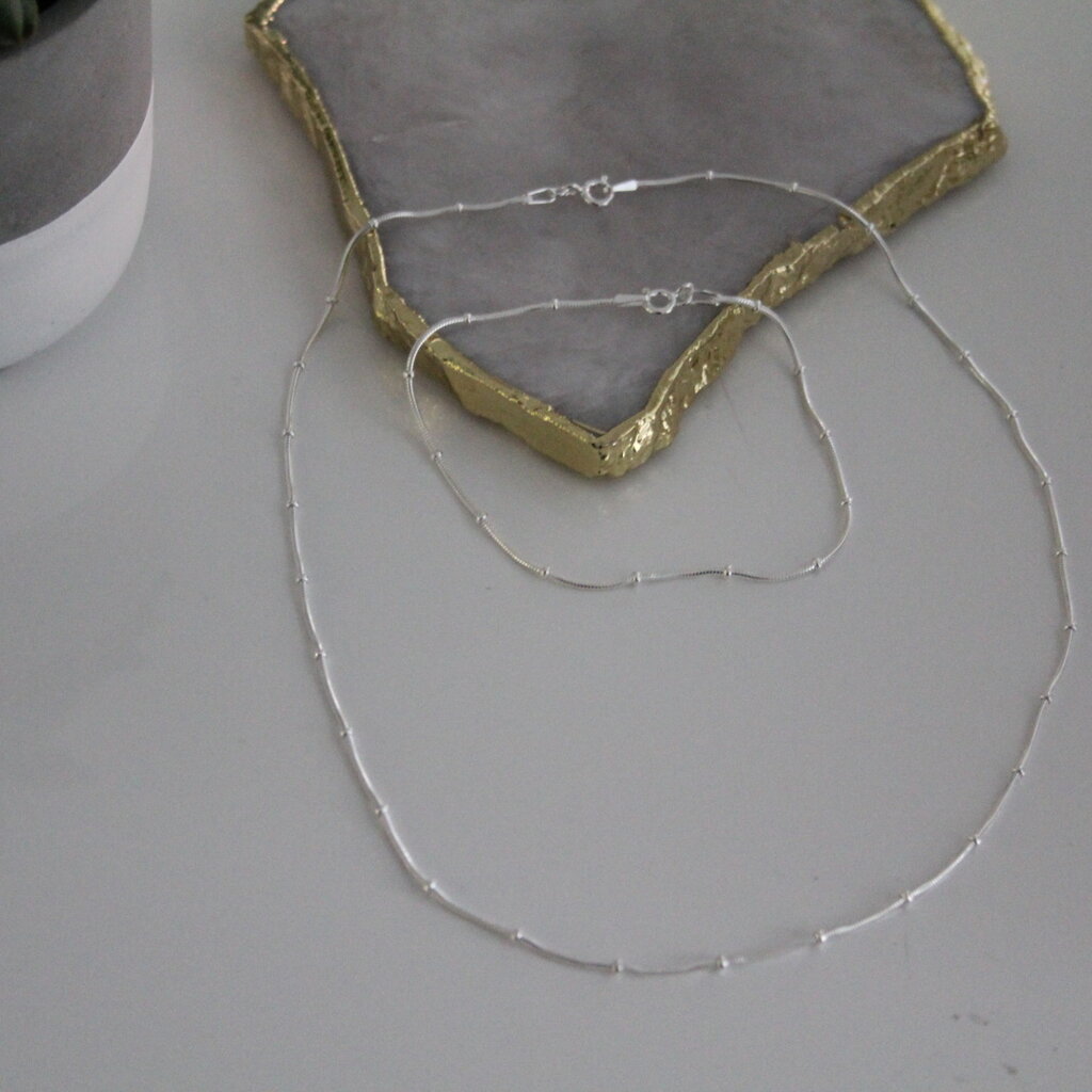 LILA Silver Jasmine Snake  Necklace