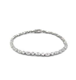 BLOSSOM White Gold Marquise Leaf Tennis Bracelet 3.89ct