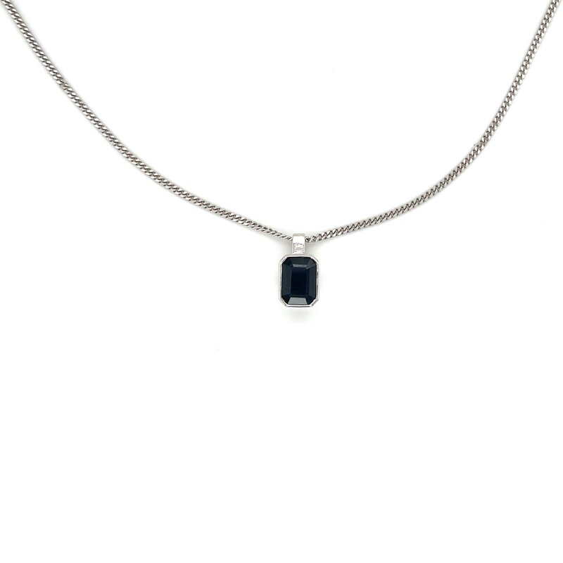 OCEANIA White Gold Sapphire Petite Paloma Necklace