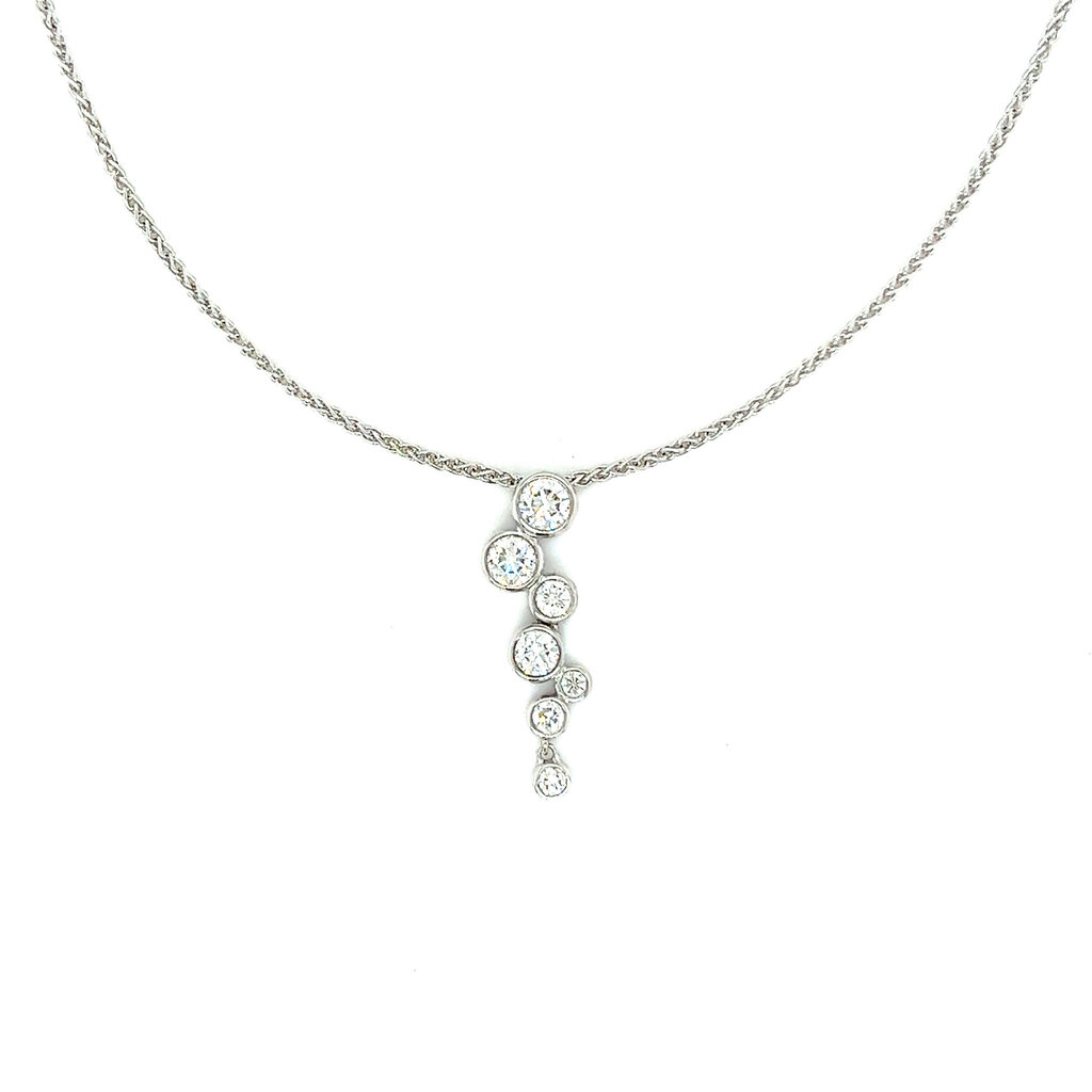 GATSBY White Gold Diamond Moette Necklace