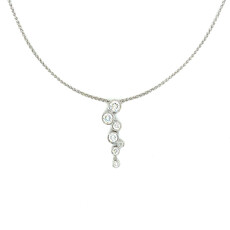 GATSBY White Gold Diamond Moette Necklace