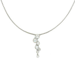 GATSBY White Gold Diamond Moette Necklace