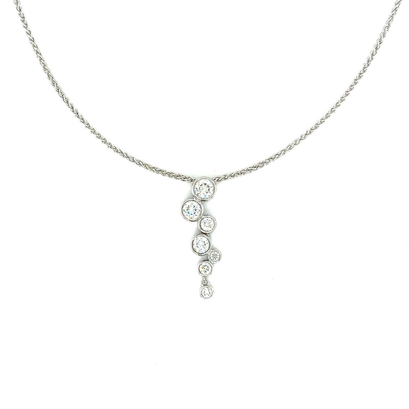 GATSBY White Gold Diamond Moette Necklace