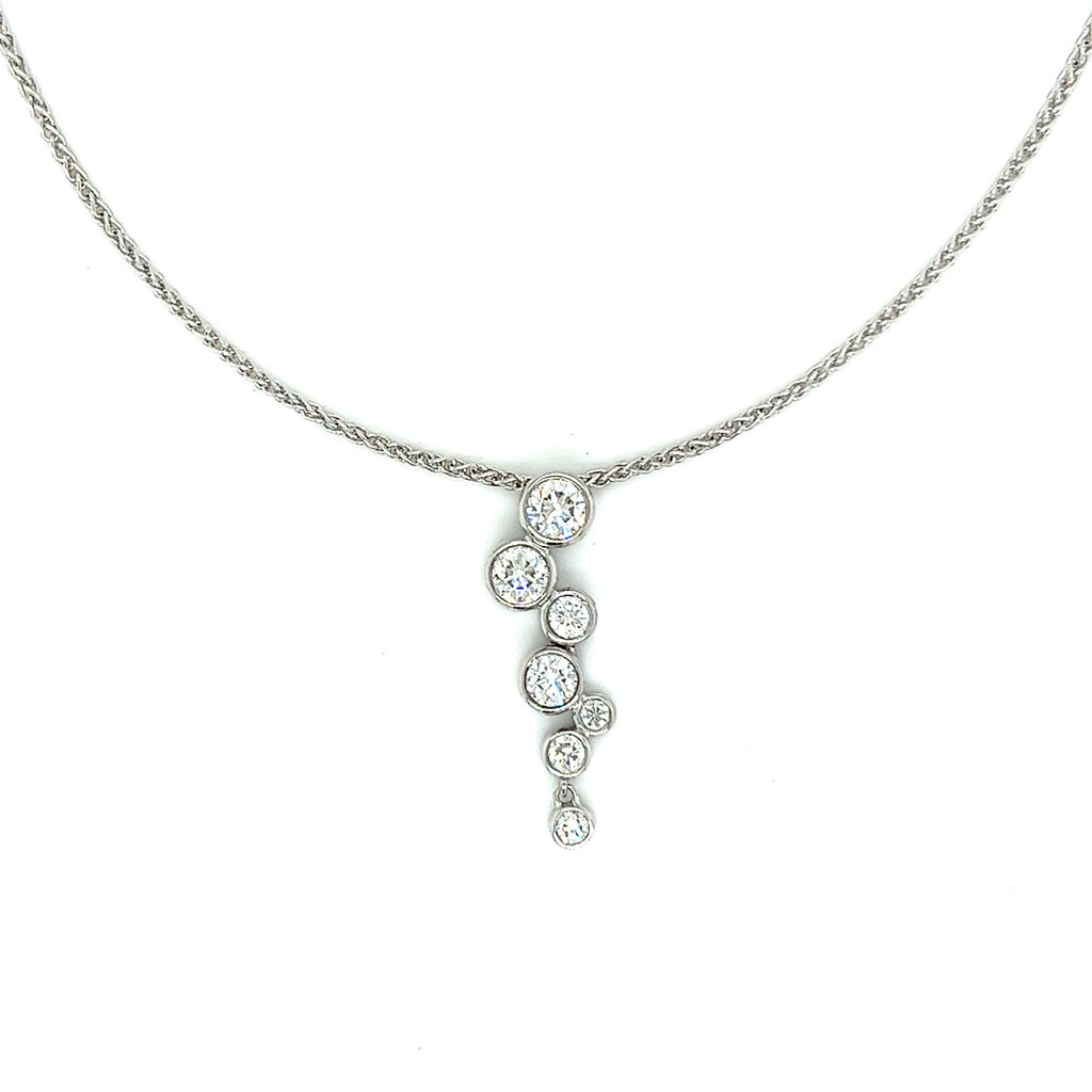 GATSBY White Gold Diamond Moette Necklace