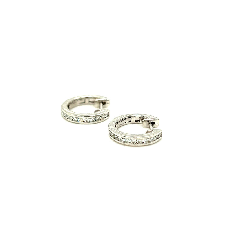 BLOSSOM White Gold Diamond Marie Hoop Earrings