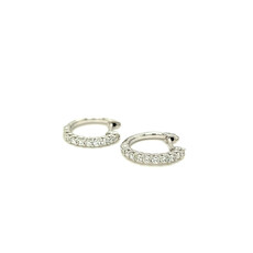 BLOSSOM White Gold Diamond Hazel Hoop Earrings 0.33ct