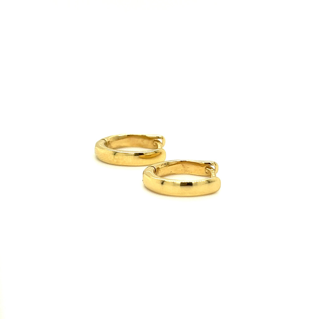 18 Carat Gold Sparrow Oval Hoop Earrings