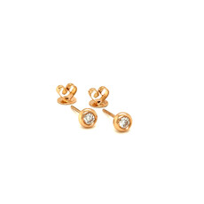 LILA Rose Gold Bitsy Diamond Stud Earrings.