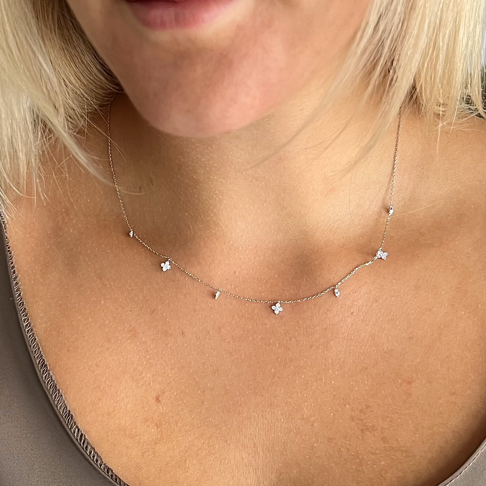 DAISY White Gold Iliana Diamond Necklace Joulberry