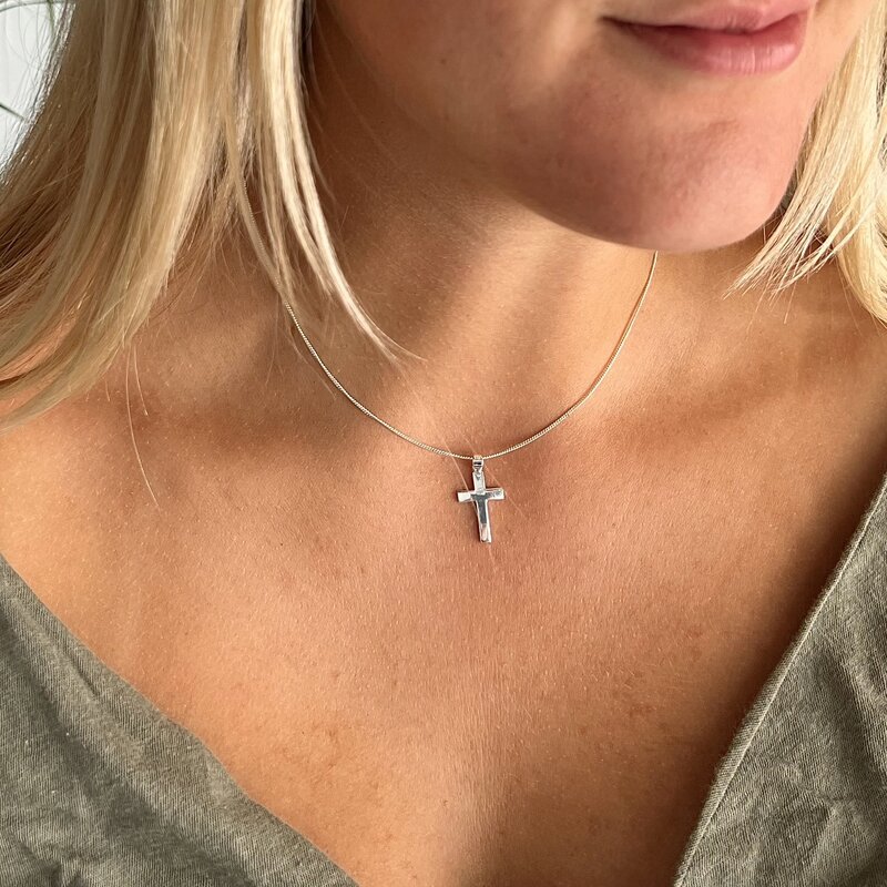 Silver Thea Cross Necklace