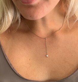 BLOSSOM Gold North Star Diamond Drop Necklace