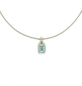 OCEANIA White Gold Aquamarine and Diamond Gloria Necklace