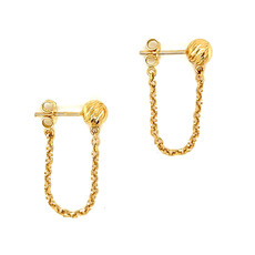 BLOSSOM Gold Chain Drop Earrings