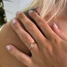 KENSINGTON Rose Gold Blush Diamond Solitaire Ring