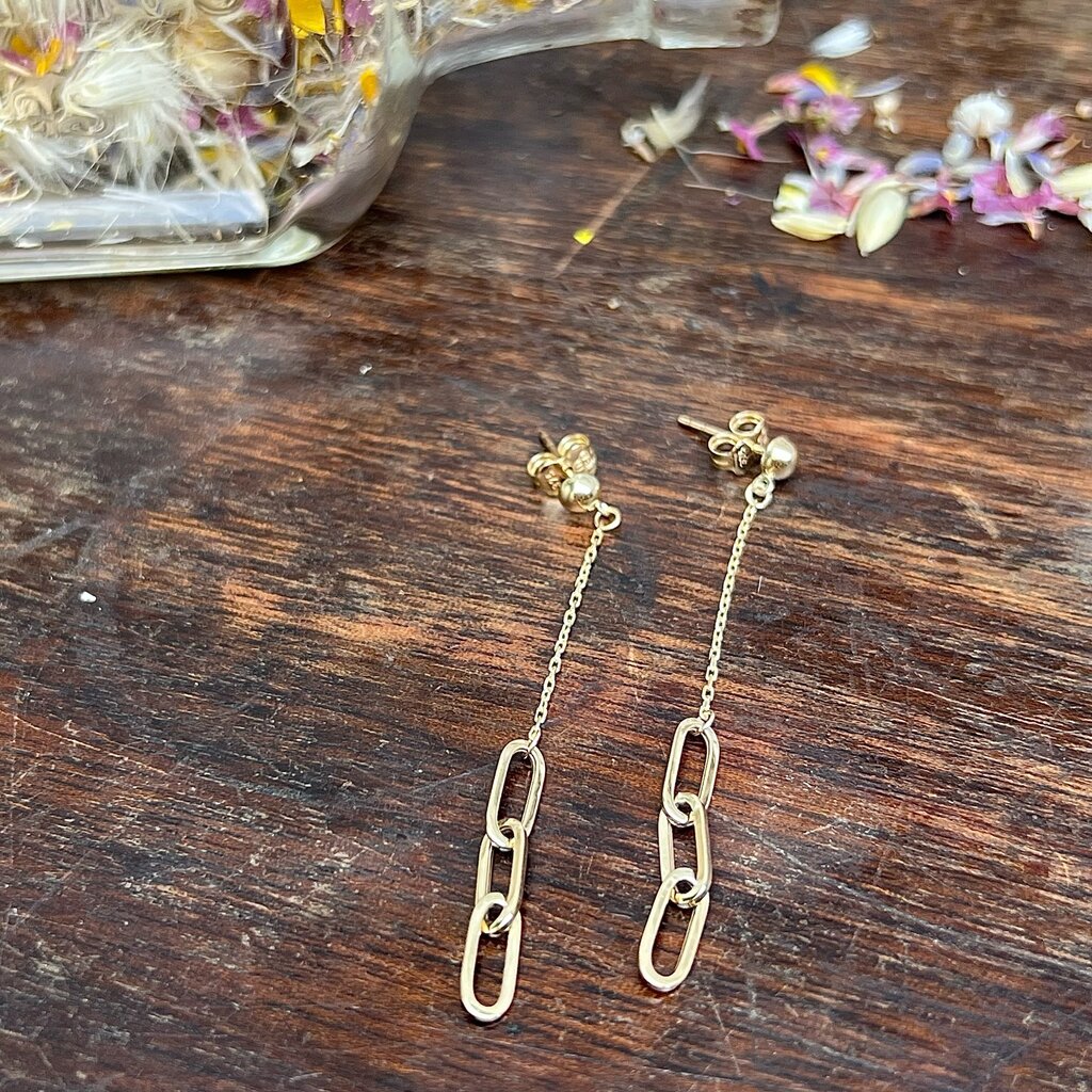 LILA Gold Liv Chain Drop Earrings