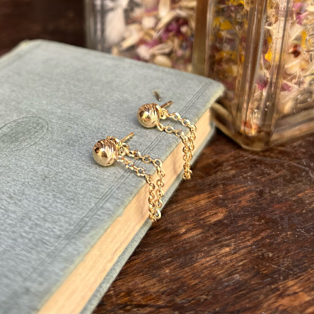 Boho Gold Chain Loop Earrings