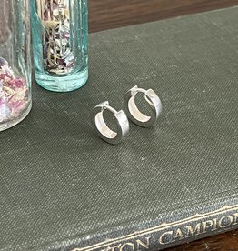 Silver Bold Round Hoop Earrings