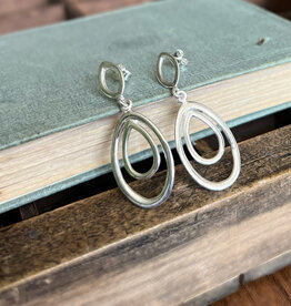 Silver Duo Drop Earrings