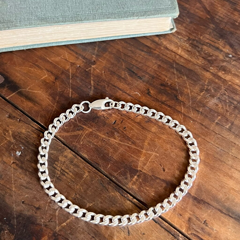 METRO Bold Sterling Silver Curb Bracelet