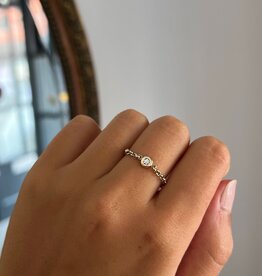 LILA Rose Gold Bold Star Diamond Chain Ring