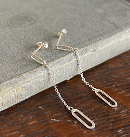 LILA Silver Livv Chain Drop Earrings