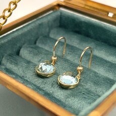 OCEANIA Gold Blue Topaz Drop Earrings